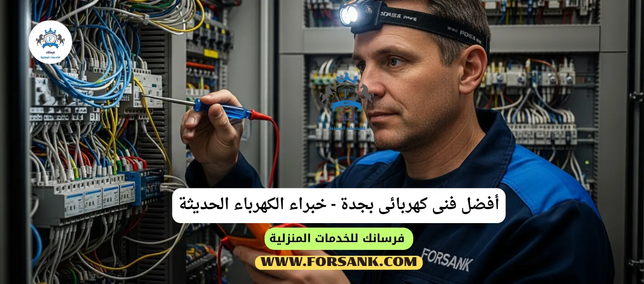أفضل فني كهربائي بجدة - متخصصون في الأنظمة الذكية والحديثة خبير كهربائي من فرسانك يقوم ببرمجة لوحة تحكم منزل ذكي (Smart Home) في جدة
